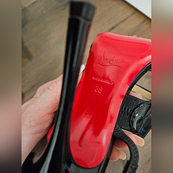 Christian Louboutin Vavazou Black Slingback Heels Size 36 W/ COA - Picture 8 of 13